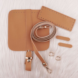 LEATHER MINI BAG KIT WITH HANGING CLOSURE 16 X 16 CM. - Thumbnail