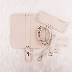 LEATHER MINI BAG KIT WITH HANGING CLOSURE 16 X 16 CM. - Thumbnail