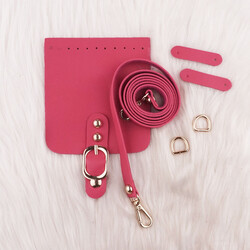 LEATHER WALLET KIT WITH HANGING CLOSURE 11 X 12 CM. - Thumbnail