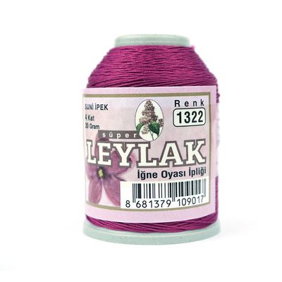 LEYLAK 20 GR. SUNİ İPEK (4 KAT İĞNE OYASI İPLİĞİ)