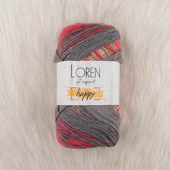 LOREN HAPPY HAND KNITTING YARN 100 GR.170 M.