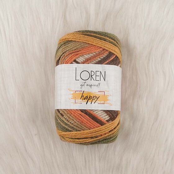 LOREN HAPPY HAND KNITTING YARN 100 GR.170 M.