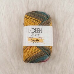 LOREN HAPPY HAND KNITTING YARN 100 GR.170 M. - Thumbnail