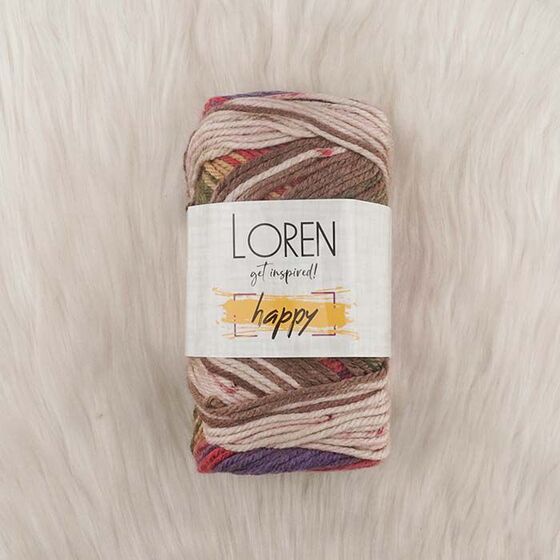 LOREN HAPPY HAND KNITTING YARN 100 GR.170 M.