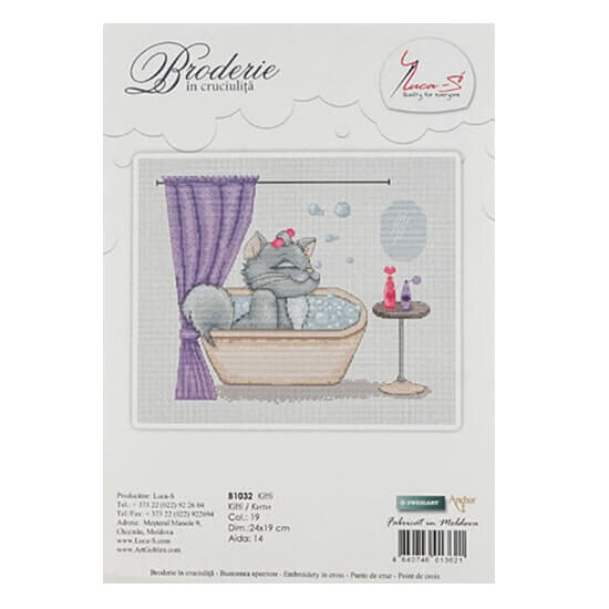 LUCA-S BRODERIE B1032 24*19 CM ETAMIN EMBROIDERY SET