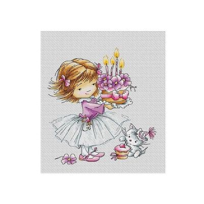 LUCA-S BRODERIE B1054 13.5*14.5 CM ETAMIN EMBROIDERY SET