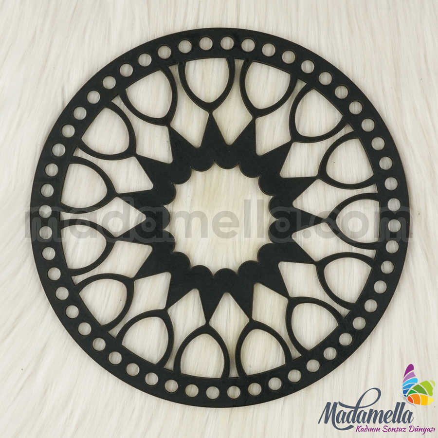 Madamella Ahşap Oymalı Çanta Yanı Model 7