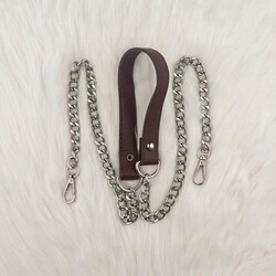 MADAMELLA CHAIN ​​LEATHER BAG HANDLE - Thumbnail