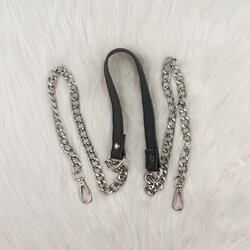 MADAMELLA CHAIN ​​LEATHER BAG HANDLE - Thumbnail