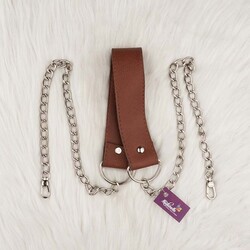 MADAMELLA CHAIN ​​LEATHER BAG HANDLE - Thumbnail