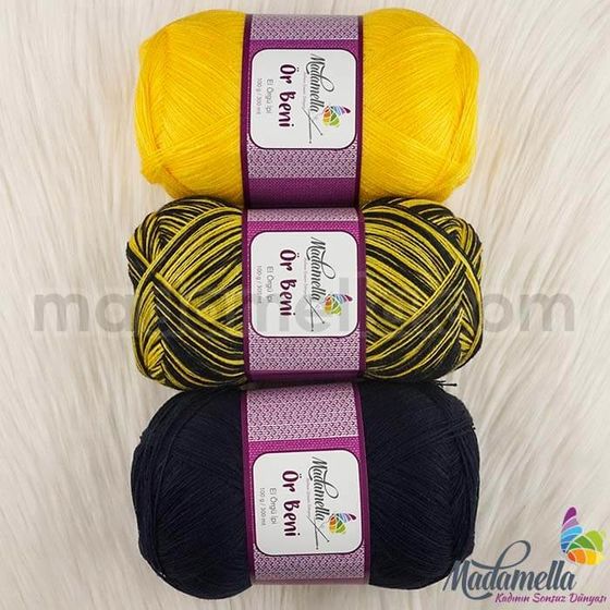 MADAMELLA KNIT ME KNITTING YARN 3-PACK 300 gr 150mt