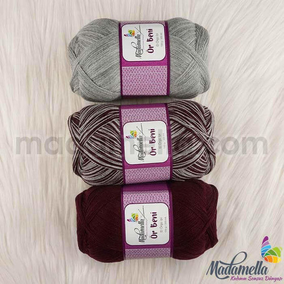 MADAMELLA KNIT ME KNITTING YARN 3-PACK 300 gr 150mt