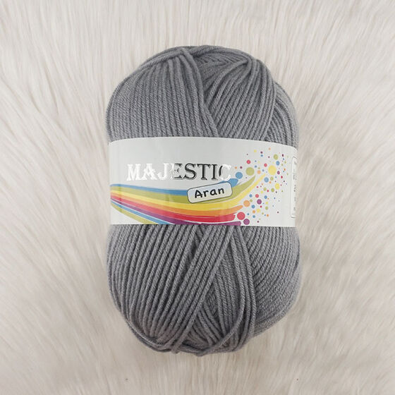 MAJESTIC ARAN ASH GRAY KNITTING YARN 180 GR