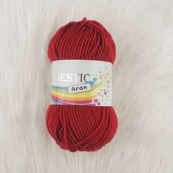 MAJESTIC ARAAN DARK RED 100 GR KNITTING YARN
