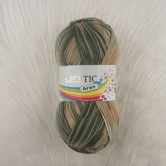 MAJESTIC ARAN GREEN EBRULI KNITTING YARN 200 GR