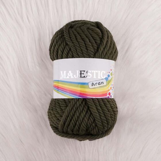 MAJESTİC ARAN HAKİ MAKARNA EL ÖRGÜ İPİ 100 GR