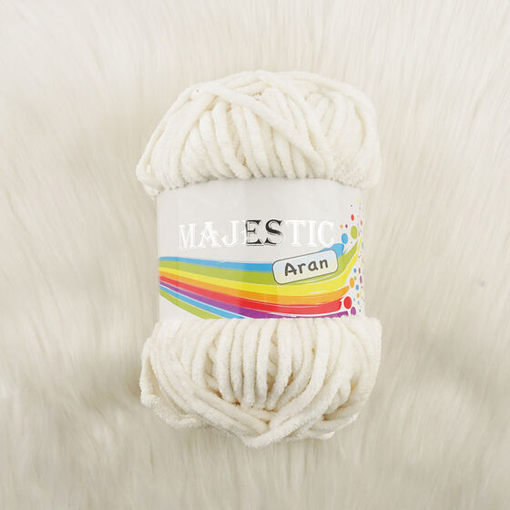 MAJESTİC ARAN KREM KADİFE ÖRGÜ İPİ 90 GR