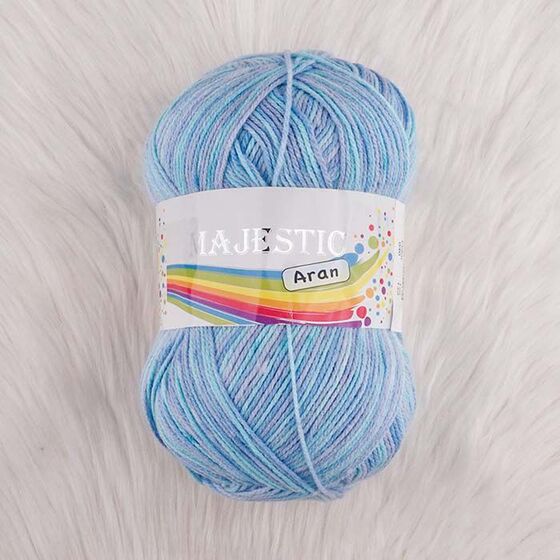 MAJESTİC ARAN MAVİ EBRULİ ÖRGÜ İPİ 200 GR