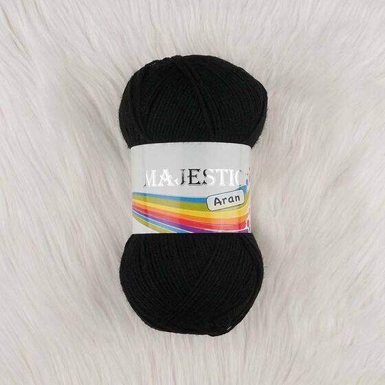 MAJESTİC ARAN ÖRGÜ İPİ 100 GR. NO:403 SİYAH