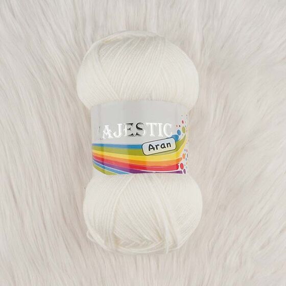 MAJESTİC ARAN ÖRGÜ İPİ 100 GR.NO:414 KIRIK BEYAZ