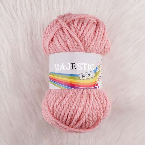 MAJESTİC ARAN PEMBE MAKARNA EL ÖRGÜ İPİ 130 GR