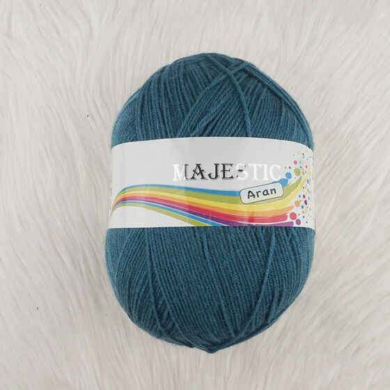 MAJESTIC ARAN PETROL 200 GR KNITTING YARN