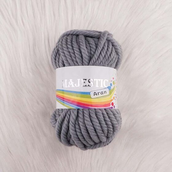 MAJESTİC ARAN SİS GRİ MAKARNA EL ÖRGÜ İPİ 130 GR