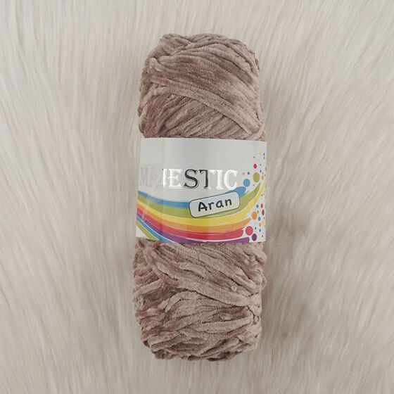MAJESTIC ARAAN THIN VELVET CAPPUCINO KNITTING YARN 100 GR