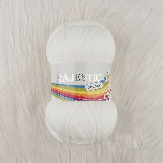 MAJESTİC CHUNKY 100 GR. ÖRGÜ İPİ KIRIK BEYAZ
