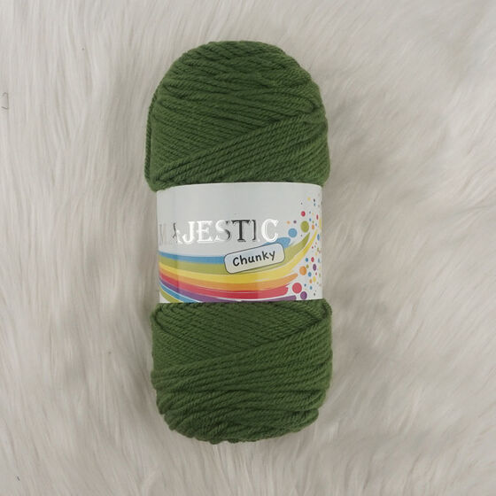 MAJESTIC CHUNKY FOREST GREEN 100 GR KNITTING YARN