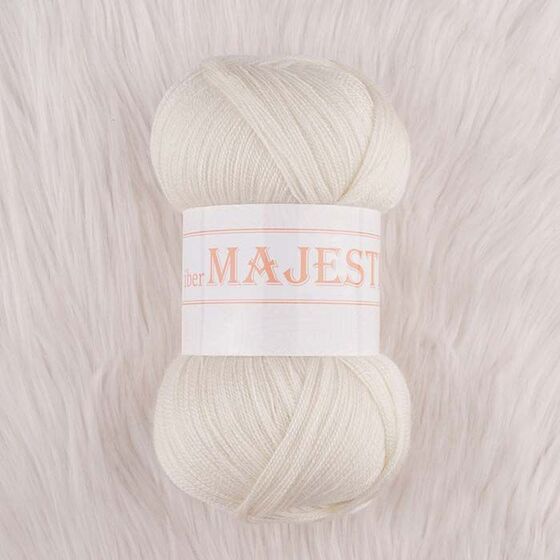 MAJESTİC CHUNKY KREM KRİSTAL ÖRGÜ İPİ 100 GR