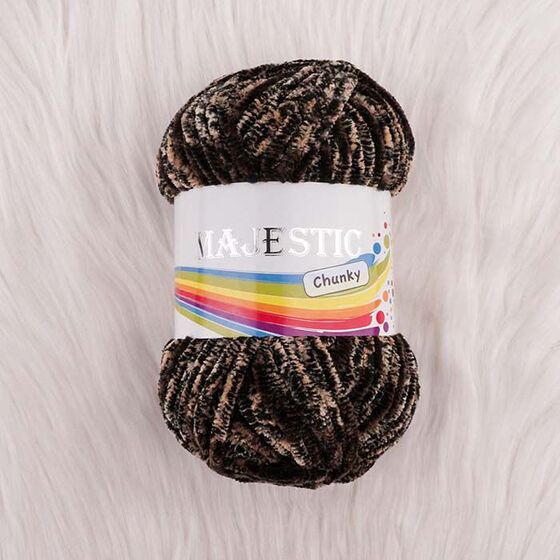 MAJESTİC CHUNKY LEOPAR KADİFE ÖRGÜ İPİ 100 GR