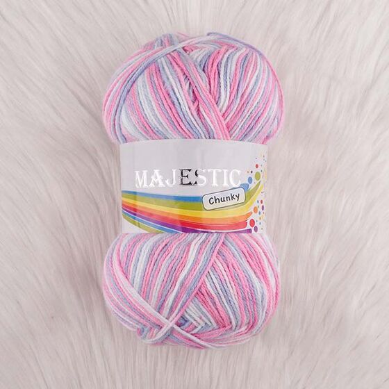 MAJESTİC CHUNKY MAVİ-PEMBE EBRULİ ÖRGÜ İPİ 100 GR