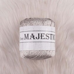 MAJESTİC CHUNKY SATEN PARLAK GRİ ÖRGÜ İPİ 100 GR - Thumbnail