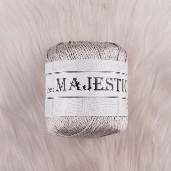 MAJESTİC CHUNKY SATEN PARLAK GRİ ÖRGÜ İPİ 100 GR