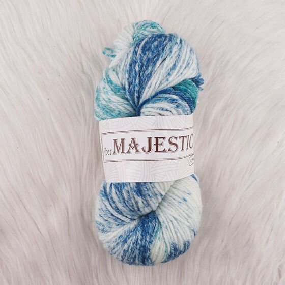 MAJESTIC CHUNKY TURQUOISE HAND DYEING YARN MARBLE 100 GR