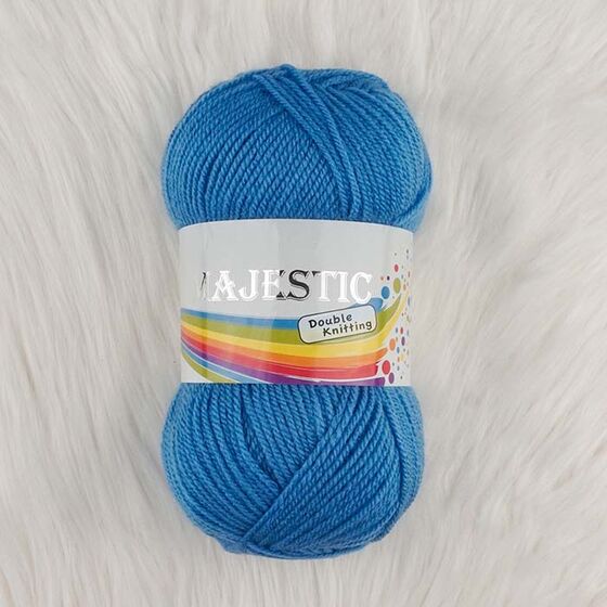 MAJESTIC DOUBLE KNITTING 100 GR. KNITTING YARN NO:318 BLUE