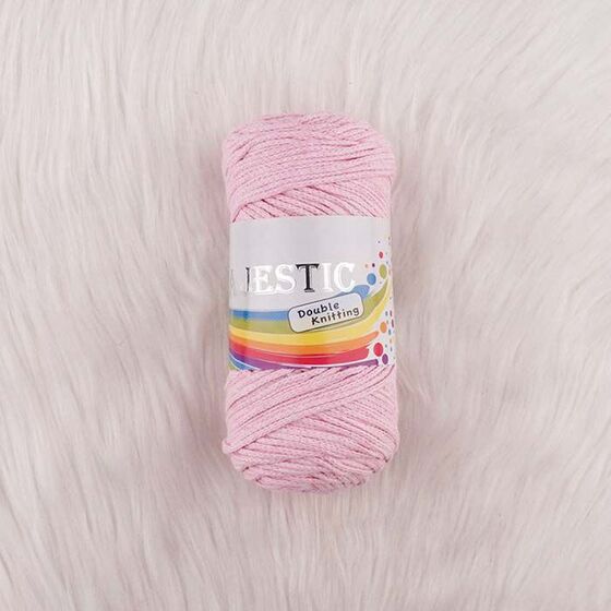 MAJESTIC DOUBLE KNITTING BABY PINK COTTON MACROME 150 GR