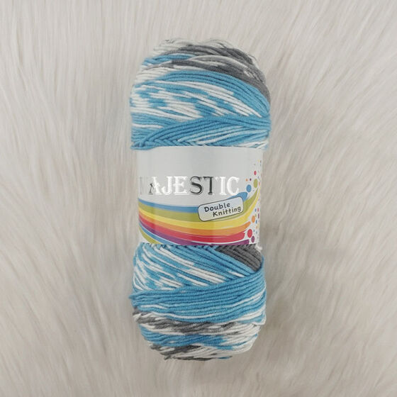 MAJESTIC DOUBLE KNITTING BLUE MARBLE KNITTING YARN 150 GR