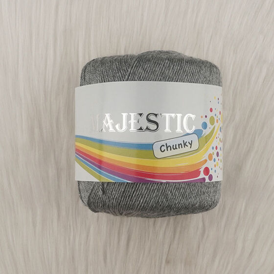 MAJESTIC DOUBLE KNITTING GLOSSY POLYESTER DARK GRAY KNITTING YARN 30 GR