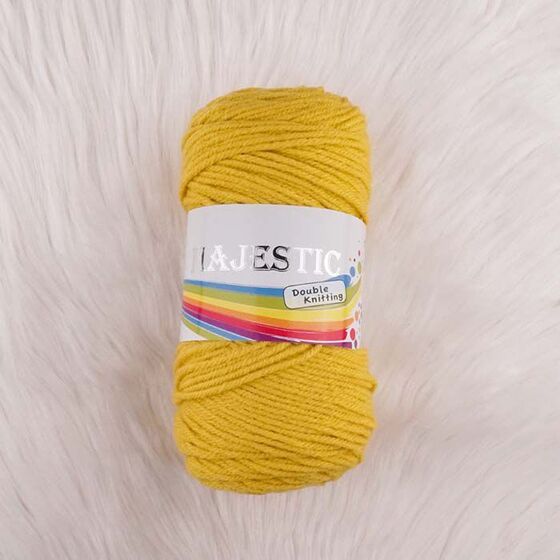 MAJESTİC DOUBLE KNİTTİNG HARDAL SARI ÖRGÜ İPİ 100 GR
