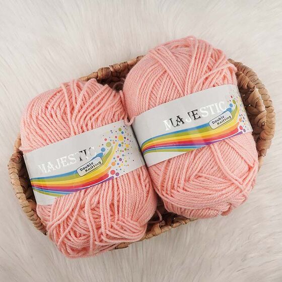MAJESTIC DOUBLE KNITTING LIGHT SALMON KNITTING YARN 325 GR