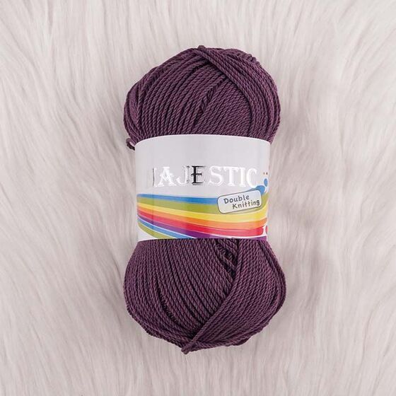 MAJESTİC DOUBLE KNİTTİNG MÜRDÜM İNCİ ÖRGÜ İPİ 100 GR