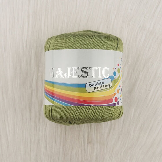 MAJESTİC DOUBLE KNİTTİNG PARLAK POLYESTER YEŞİL ÖRGÜ İPİ 30 GR