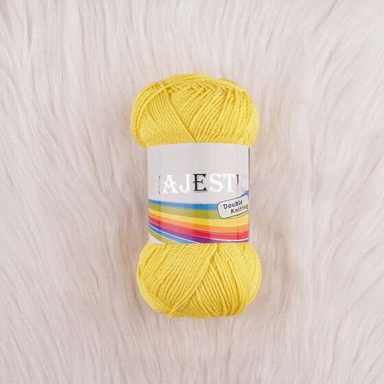 MAJESTİC DOUBLE KNİTTİNG SARI İNCİ ÖRGÜ İPİ 100 GR