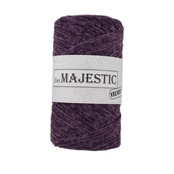 MAJESTİC - MAJESTİC VELVET XL KADİFE GÖRÜNÜMLÜ MORCİVERT MAKROME İPİ 250 GR