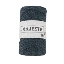 MAJESTİC - MAJESTİC VELVET XL KADİFE GÖRÜNÜMLÜ PETROL MAKROME İPİ 250 GR