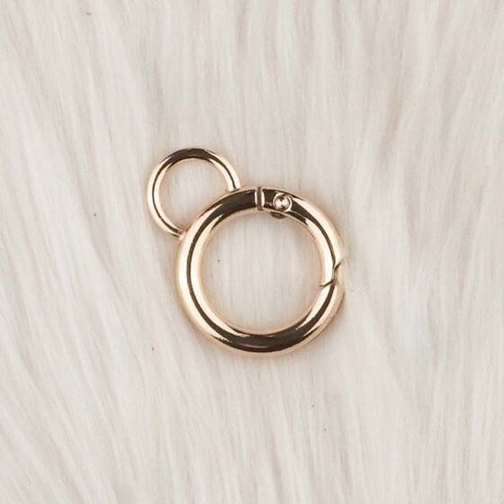 METAL SPRING BAG RING WITH EAR 2 CM.