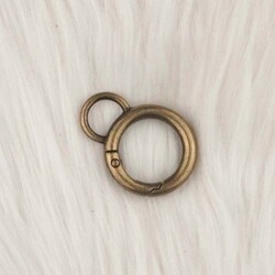 METAL SPRING BAG RING WITH EAR 2 CM. - Thumbnail