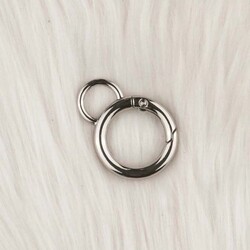 METAL SPRING BAG RING WITH EAR 2 CM. - Thumbnail